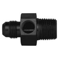 6an to 3/8npt Adapter Fitting w/1/8npt port