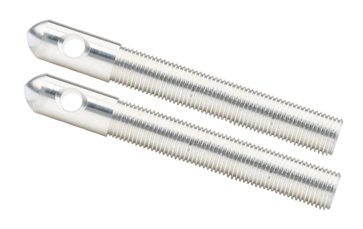 Alum Hood Pins 1/2in 1/4in Holes 2pk Silver