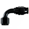 Hose Fitting #12 90 Deg PTFE Black
