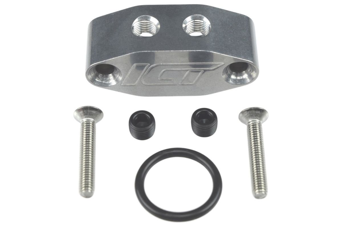 LS Oil Cooler Adapter W/ Dual 1/8 NPT Ports