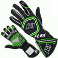 Glove Flex X-Large Black / Flo Green SFI 3.3/5
