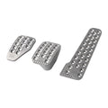 3 Pedal Set Sandblasted Aluminum w/ Long Gas Ped
