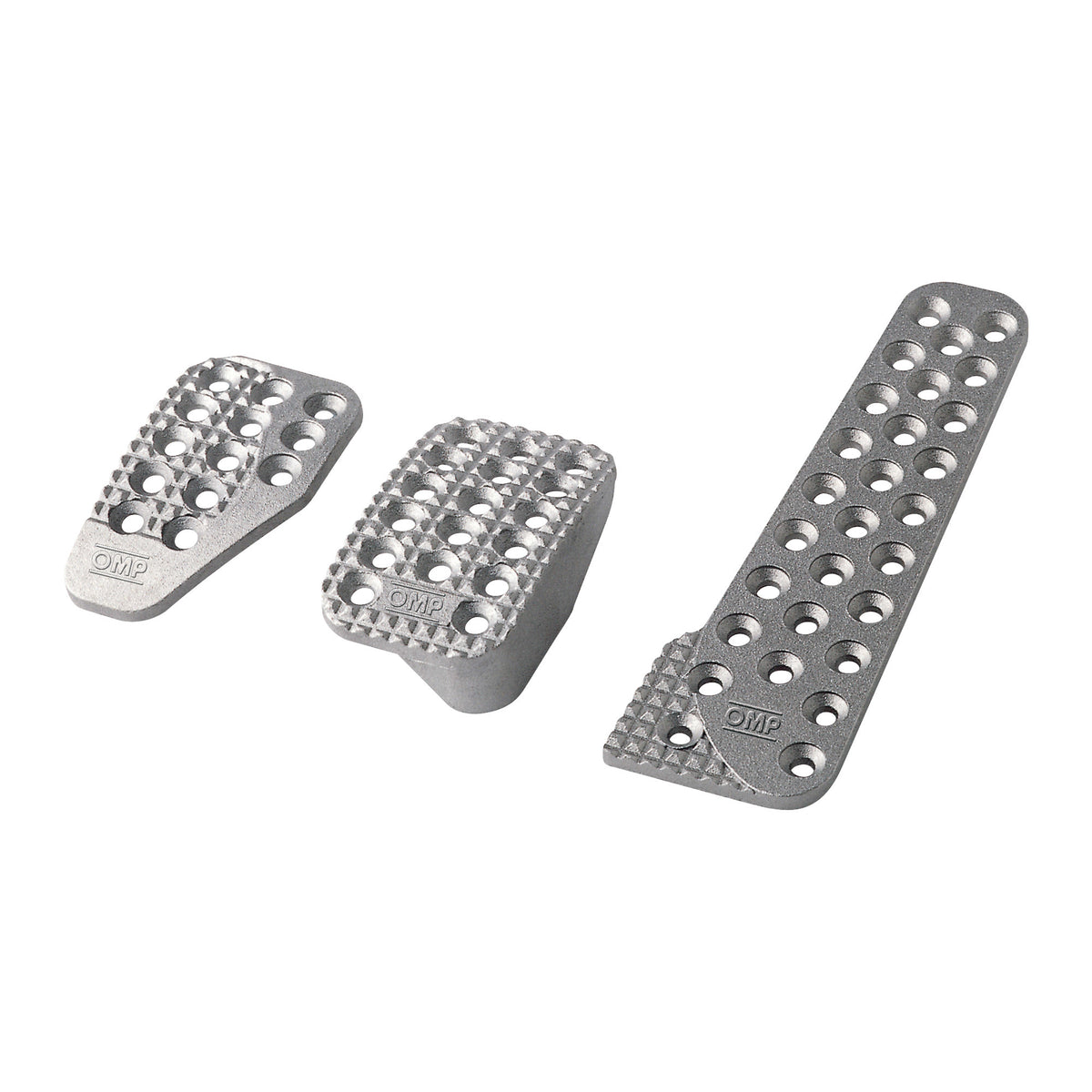 3 Pedal Set Sandblasted Aluminum w/ Long Gas Ped