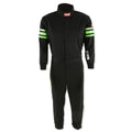 Black Suit Single Layer Kids Large Green Trim